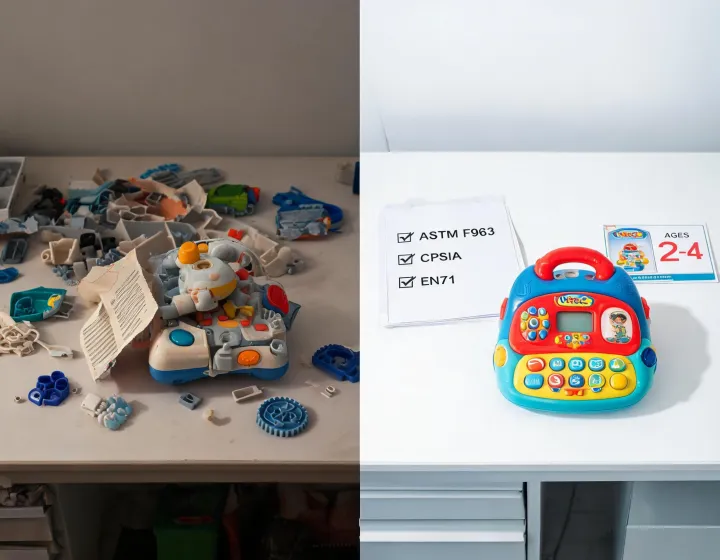 Before and after safety review for a Vtech toy